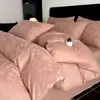 Nuevo juego de ropa de cama de cuatro piezas 100% algodón, sábana 100% algodón, funda de edredón 100% algodón, ropa de cama suave para otoño e invierno, comercio al por mayor