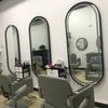 Espejo de barbero espejo de peluquería cuidado de la belleza espejo de tienda de peluquería mesa espejo de barbería dedicado a salón de peluquería moda en línea led
