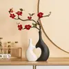 Adornos de jarrones de plástico imitación cerámica creativos modernos minimalistas más vendidos transfronterizos para decoración de sala de estar y dormitorio, disponibles para dropshipping