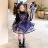 Vestido de Outono Kuromi para Meninas Vestido de Primavera Sanrio Vestido de Princesa Infantil Vestido de Aniversário Primavera e Outono Lolita