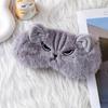 Versión Popular Coreana Transfronteriza de Peluche de Animal de Dibujos Animados Popular Máscara de Ojos Gato Negro Máscara de Ojos para Dormir en la Hora del Almuerzo para Estudiantes Mujeres