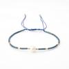 Pulsera de cuentas de arroz de vidrio simple pulsera de cuentas tejida a mano pulsera de perlas vintage naturales al por mayor para mujer