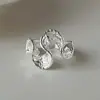 Anillo Irregular con Dulce Patrón Floral para Mujer, Anillo Abierto Simple y de Moda Estilo Ins Nicho, Anillo para Dedo Índice, Moderno