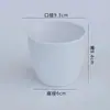 Vaso de Flor Pequeno de Plástico Estilo Europeu Simples para Suculenta Clorofito Vaso de Planta de Plástico Verde Vaso de Flor Branco Retangular Redondo