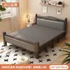 Cama Dobrável Cama de Casal 1,5m Doméstica Simples Reforçada Cama de Solteiro Dormitório de Adultos Aluguel Portátil Placa Dura Cama de Ferro