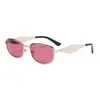 3666 Óculos de Sol de Metal com Armação Quadrada Cat-Eye Comércio Eletrônico Transfronteiriço Comércio Exterior Amazon Uv400 Moda para Homens e Mulheres