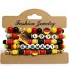 Accesorio de mano popular transfronterizo TK, pulsera versátil unisex con elementos de banderas estadounidense, argentina, británica y francesa, pulsera elástica