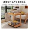 Mesa de Centro Móvil con Tapa Abatible Mini Sofá Mesa Auxiliar Estante de Almacenamiento para Apartamento Pequeño Mesa de Noche para Dormitorio Mesa Pequeña con Ruedas