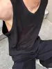 Estilo Relaxado Seda de Gelo Alto Padrão Colete Fitness Solto Sem Mangas Colete Solto Versátil Secagem Rápida Fitness Manga Curta Base