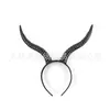 Hebilla de Cabeza de Diablo de Halloween Transfronteriza Diadema Oscura con Cabeza de Cuerno Adorno para la Cabeza Fiesta Decoración de Fiesta Accesorios de Diadema con Cuernos