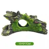 Tanque de Peces Paisaje de Roca Artificial Set de Piedras Acuario Pequeños Adornos de Resina Casa de Champiñones con Musgo Zr