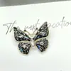Broche de borboleta de alta qualidade europeu e americano liga com óleo pingado corsage versátil pin de broche para lenço de seda acessórios requintados