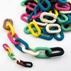 Accesorios para joyería DIY 40 * 24 mm goma acrílico hebilla de cadena abierta en forma de U cadena cadena de máscara cadena de bolsa