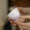 Dinastia Tang e Song Argila de Jade Pintada à Mão Arita-Yaki Gradiente Roxo Rosa Cerâmica Caneca de Mestre Conjunto de Chá Kung Fu Artigos Domésticos Caneca de Chá