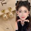 Brincos Novos Simples Franceses Retrô Pérola de Algodão 2023 Novos Brincos Estilo Hong Kong com Elegância Suave
