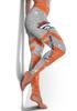 Leggings con Estampado de Equipos de Fútbol Europeos y Americanos con Efecto Brillante y Ligera Elasticidad para Leggings de Fitness Ajustados para Mujer