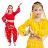 Traje de danza del vientre para niñas, traje de danza india, pantalones giratorios de manga larga, traje de danza folclórica, venta al por mayor