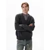 Suéter de Punto Retro Americano Falso de Dos Piezas Destruido con Cuello en V para Hombres y Mujeres en Otoño e Invierno Nicho Holgado Perezoso Casual
