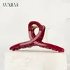Wjia Lujo Ligero Francés Chaqueta Roja Ankora Roja Pinza de Tiburón Pasador de Alto Grado Accesorios para el Cabello Trasero de Mujer