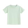 Camisetas Infantis de Manga Curta 100% Algodão para Meninos Roupas Camiseta de Cor Pura Verão para Meninas Camiseta Básica de Algodão Puro Roupas Infantis