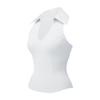 Colete Esportivo Transfronteiriço para Mulheres, Roupa de Tênis, Sem Mangas com Bojos, Decote em V, Gola Reversível, Top de Corrida Fitness Justo de Secagem Rápida