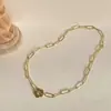Moda transfronteriza europea y americana collar de cadena metálica con flor geométrica nicho网红 cadena para clavícula collar versátil collar collar