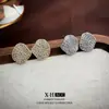 Brincos irregulares de zircônia cravejada em micro, ultra brilhantes, com agulha de prata, estilo celebridade da internet coreana, brincos geométricos, brincos de luxo leve, de alta qualidade