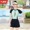 Moda Praia Feminina 2025 Novo Para Meninas Ligeiramente Acima do Peso Cobertura de Pele Slim Plus Size Vestido Piscina Especial Roupa de Banho Esportiva