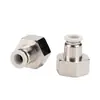 Conector Recto Pasante con Rosca Interna Pcf Tubo Neumático Roscado Interno Rápido Fabricante Neumático Mayorista Latón Niquelado