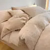 Nuevo juego de ropa de cama jacquard 100% algodón de cuatro piezas, sensación de lujo ligero y alta gama, juego de tres piezas 100% algodón para dormitorio principal, incluye sábana plana, sábana ajustable y funda de edredón