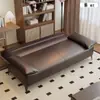 Sofá Cama de Cuero Resistente a Arañazos de Gato, Doble Propósito, Diseño Moderno Simple, Adecuado para Salas de Estar Pequeñas, Apartamentos de Alquiler y Oficinas, Sofá Plegable
