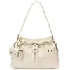 Bolso bandolera de hombro grande de moda casual para mujer, nuevo, con textura, cierre de cordón versátil 2026