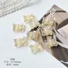 Jinshang Linguagem das Flores Série Roxo Sonhador Coração de Borboleta Lírio Feito à Mão Contas Materiais DIY Acessórios para Pulseira