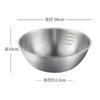 Bacia de Cozinhar e Assar em Aço Inoxidável com Escala, Bacia Espessa para Lavar Legumes, Tigela para Misturar, Hashis, Batedor de Ovos, Utensílios para Salada