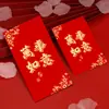 Sobre Rojo de Año Nuevo Venta al por Mayor Suministros para Bodas Papel Rígido Estampado Dorado Paquete Rojo Cumpleaños Lista Dorada Título Premio Palabra Feliz Sobre Rojo de Boda