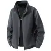 Chaqueta Casual Simple de Color Sólido con Cuello Alto, Tendencia Nueva para Hombre de Primavera y Otoño, Elegante Abrigo de Negocios para Hombre
