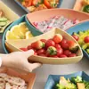 Plato de Plástico Transfronterizo, Plato de Frutas Estilo Nórdico para el Hogar, Plato de Frutas Creativo de Celebridad de Internet, Plato Octagonal, Plato para Fondue