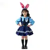 Disfraz de Halloween Zootopia Adulto Hombre Niños Niña Familia Judy Conejo Oficial de Policía Traje Cos Completo