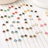 Popular Transfronterizo Oro de 18K 13mm Doble Cara Flor de Cinco Pétalos Trébol Acero de Titanio No se Desvanece Collar Moda Femenina Cadena de Clavícula