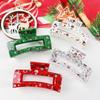 Clip Transfronterizo Nuevo de Navidad Clip de Tiburón para Cabello con Sentido Avanzado Muñeco de Nieve Navideño 4 piezas Accesorios para el Cabello