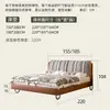 Cama Retro de Chenilla Estilo Bauhaus, Cama Doble de Alta Gama, Juego Completo de Muebles para Dormitorio, Cama Grande, Cama Tapizada Suave de Tela