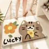 Atacado de Fábrica Decoração Animal de Desenho Animado Fofo Tapete Animal de Caxemira Irregular Absorvente Antiderrapante Tapete para os Pés para Banheiro