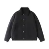 Roupas Vintage 2025 Inverno Novo Estilo Celeiro Americano Color Block Gola Reversível Jaqueta de Algodão Masculina Tendência Retro Roupa de Trabalho Casaco