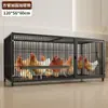 Gaiola de galinha em casa em negrito grande gaiola de criação dobrável gaiola de pato gaiola de ganso gaiola de cachorro gaiola de ovo rolante automática fábrica cabelo liso