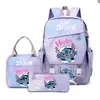 Nueva Mochila Estudiante Stitch para la Temporada de Regreso a Clases Ligera y que Reduce la Carga Gran Capacidad para Grados 1-6 Niños y Niñas Bolso de Hombro