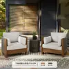 Sofá de exterior para villa móveis de pátio cadeira de vime para lazer ao ar livre teca terraço de jardim ao ar livre combinação de sofá de vime