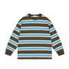 Roupas Infantis Dk Primavera e Outono Estilo Japonês Retrô Camisa Básica Listrada Solta para Meninas e Meninos Camiseta Casual de Manga Longa para Crianças Meninos