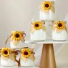 5 piezas de decoración para mesa de postres: botellas de pudín, mermelada de yogur con miel, vasitos de pudín, decoraciones para hornear, jarrón con forma de sol, tapa de botella, banda de corbata