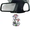 Novo Estilo Pingente Flor Gêmea Acrílico Transfronteiriço Decoração para Retrovisor Interno de Carro Chaveiro Pingente de Desenho Animado