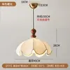Luminária de teto de quarto vintage estilo francês, novo design de feijão mágico moderno de meados do século, iluminação atmosférica para sala de estudo, luminárias de madeira maciça e tecido estampado, arte em ferro